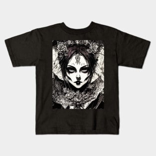 Gothic Glamour: Add a Touch of Dark Elegance to Your Home with Our Gothic Art Kids T-Shirt